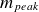 m Subscript p e a k