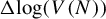 normal upper Delta log left parenthesis upper V left parenthesis upper N right parenthesis right parenthesis