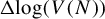 normal upper Delta log left parenthesis upper V left parenthesis upper N right parenthesis right parenthesis