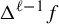 normal upper Delta Superscript script l minus 1 Baseline f