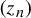 left parenthesis z Subscript n Baseline right parenthesis