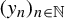 left parenthesis y Subscript n Baseline right parenthesis Subscript n element of double struck upper N
