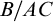 upper B divided by upper A upper C