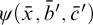 psi left parenthesis x overbar comma b overbar prime comma c overbar Superscript prime Baseline right parenthesis
