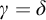 gamma equals delta