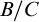 upper B divided by upper C