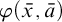 phi left parenthesis x overbar comma a overbar right parenthesis
