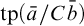 tp left parenthesis a overbar divided by upper C b overbar right parenthesis