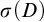 sigma left parenthesis upper D right parenthesis