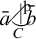 a overbar ⌣ vertical bar Superscript þ Baseline box drawings light diagonal upper right to lower left Underscript upper C Endscripts b overbar