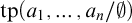 tp left parenthesis a 1 comma ellipsis comma a Subscript n Baseline divided by normal empty set right parenthesis