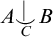 upper A ⌣ vertical bar Underscript upper C Endscripts upper B