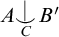 upper A ⌣ vertical bar Underscript upper C Endscripts upper B prime
