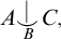 upper A ⌣ vertical bar Underscript upper B Endscripts upper C comma