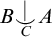 upper B ⌣ vertical bar Underscript upper C Endscripts upper A