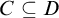 upper C subset of or equal to upper D