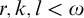 r comma k comma l less than omega