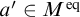 a prime element of upper M Superscript eq