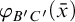 phi Subscript upper B prime upper C prime Baseline left parenthesis x overbar right parenthesis