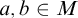 a comma b element of upper M