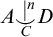 upper A ⌣ vertical bar Superscript n Baseline Underscript upper C Endscripts upper D
