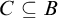 upper C subset of or equal to upper B