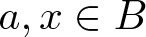 a comma x element of upper B
