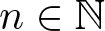 n element of double struck upper N