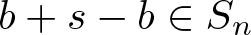 b plus s minus b element of Sn