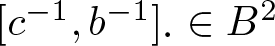 left bracket c minus 1 comma b minus 1 right bracket dot element of upper B 2