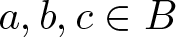 a comma b comma c element of upper B