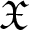 fraktur upper X
