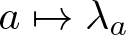 a right arrow from bar lamda a