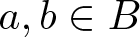 a comma b element of upper B