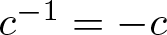 c minus 1 equals minus c