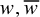 w comma w overbar