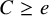 upper C greater than or equals e