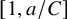 left bracket 1 comma a divided by upper C right bracket