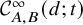 script upper C Subscript upper A comma upper B Superscript infinity Baseline left parenthesis d semicolon t right parenthesis