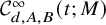 script upper C Subscript d comma upper A comma upper B Superscript infinity Baseline left parenthesis t semicolon upper M right parenthesis