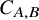 upper C Subscript upper A comma upper B