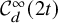 script upper C Subscript d Superscript infinity Baseline left parenthesis 2 t right parenthesis