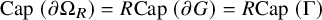 upper C a p left parenthesis partial differential normal upper Omega Subscript upper R Baseline right parenthesis equals upper R upper C a p left parenthesis partial differential upper G right parenthesis equals upper R upper C a p left parenthesis normal upper Gamma right parenthesis