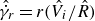 ModifyingAbove Above ModifyingAbove gamma With dot With caret Subscript r Baseline equals r left parenthesis ModifyingAbove upper V With caret Subscript i Baseline divided by ModifyingAbove upper R With caret right parenthesis