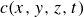 c left parenthesis x comma y comma z comma t right parenthesis