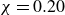 chi equals 0.20