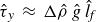 ModifyingAbove tau With caret Subscript y Baseline almost equals normal upper Delta ModifyingAbove rho With caret ModifyingAbove g With caret ModifyingAbove l With caret Subscript f