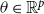 theta element of double struck upper R Superscript p