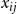x Subscript i j