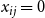 x Subscript i j Baseline equals 0